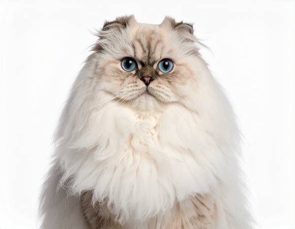 Gros plan sur la face caractéristique d'un chat Persan.